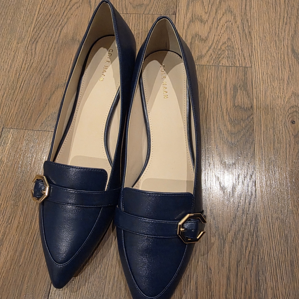 BRAND NEW Cole Haan Women's Blue Loafers - Picture 2 of 8